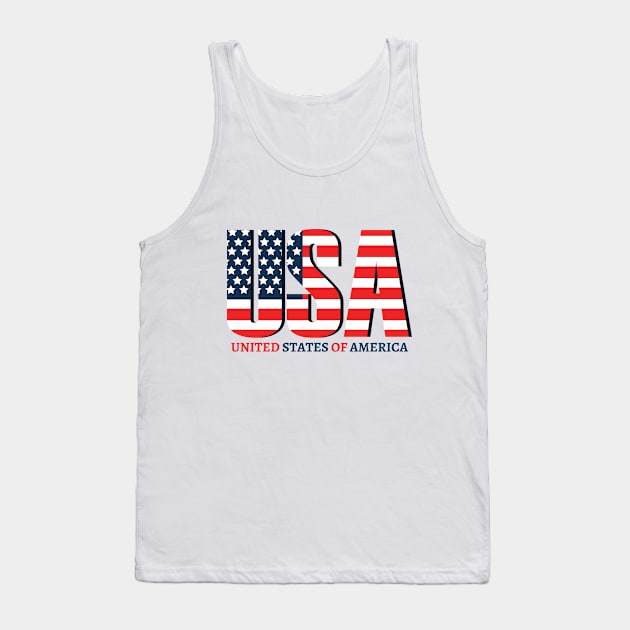 USA Flag Tank Top by MisaMarket